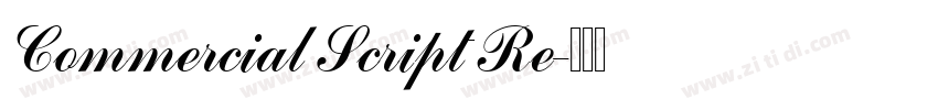 Commercial Script Re字体转换